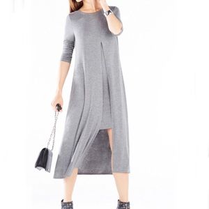 bcbgmaxazria ayana layered midi dress